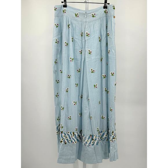 ANTIK BATIK Beata Embellished Gathered‎ Cotton Maxi Skirt Medium - Picture 7 of 13